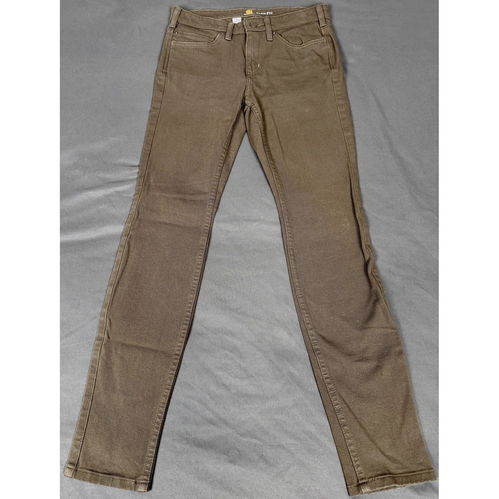 Carhartt Slim Fit Pants Womens 4 Regular Tarmac Green
